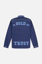 In Gold We Trust The Clash Blouse maat L, Blauw, Nieuw, Ophalen of Verzenden, Halswijdte 41/42 (L)