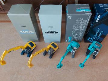 4 generaties Kobelco hydraulische rupsgraafmachines in OVP beschikbaar voor biedingen