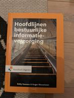 Hoofdlijnen bestuurlijke informatieverzorging, Boeken, Studieboeken en Cursussen, Ophalen of Verzenden, Zo goed als nieuw