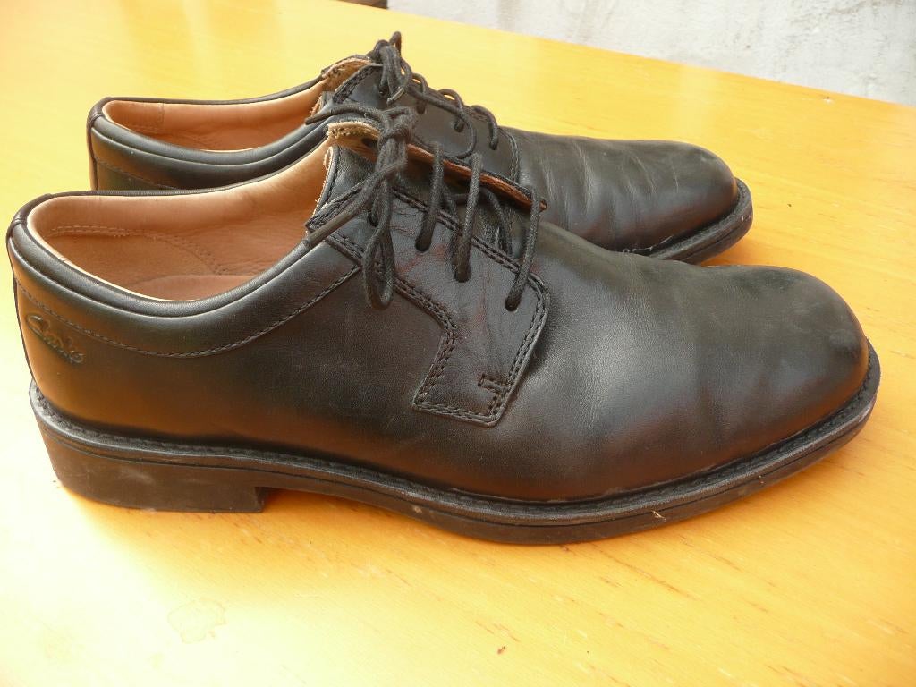 Clarks herenschoenen maat 7,5 extra wide, Zwart, Clarks, Ophalen of Verzenden, Gedragen