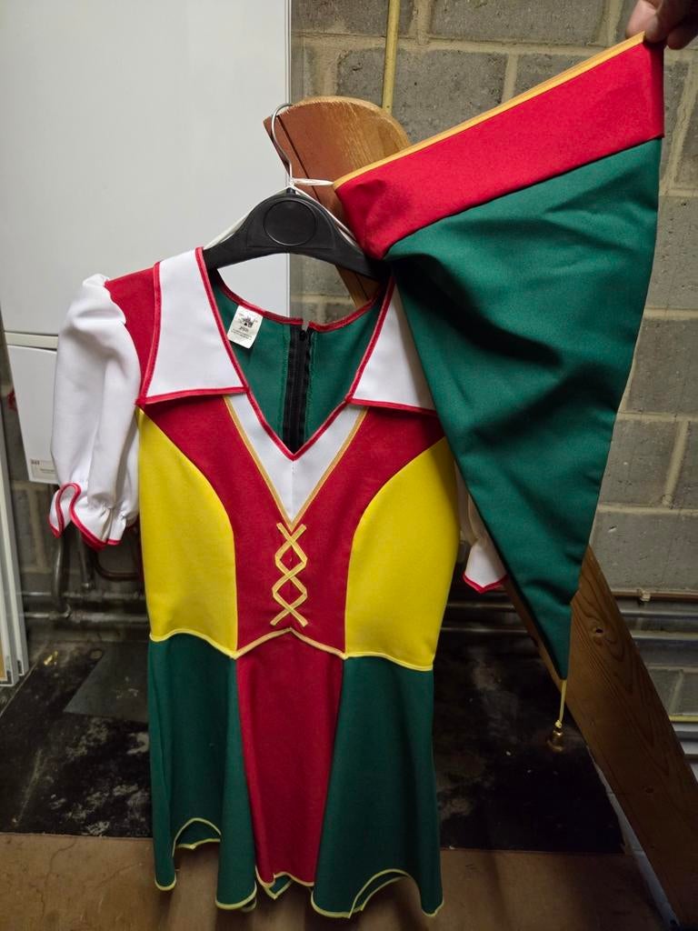 Carnavalskostuum Kabouter - Maat 36 - Inclusief Muts, Kleding | Dames, Carnavalskleding en Feestkleding, Carnaval, Ophalen of Verzenden