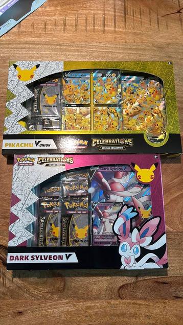 Pokemon celebrations dark sylveon en pikachu v-union nieuw beschikbaar voor biedingen