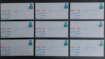Serie van 9 enveloppen van de Uiver tour in 1999 (K1044) beschikbaar voor biedingen