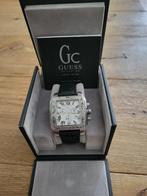 schitterende Guess collection  GC Horloge staal/zwarte band, Sieraden, Tassen en Uiterlijk, Horloges | Heren, Overige merken, Staal