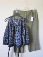 Cora Kemperman blouse met linnen Promiss broek. Maat 42, Cora Kemperman + Promiss., Verzenden, Zo goed als nieuw, Maat 42/44 (L)