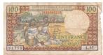 Madagascar, 100 Francs, 1966, Postzegels en Munten, Bankbiljetten | Afrika, Los biljet, Ophalen of Verzenden, Overige landen