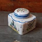 Inktpot faience beschilderd aardewerk gesigneerd, Antiek en Kunst, Antiek | Keramiek en Aardewerk, Ophalen of Verzenden