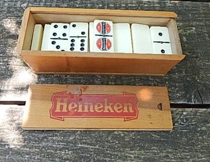 Leuk Heineken Dominospel - vintage retro reclame, Verzamelen, Biermerken, Zo goed als nieuw, Overige typen, Heineken, Ophalen of Verzenden