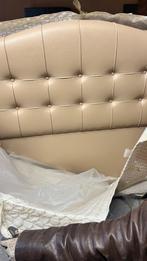 NIEUW hoofdbord beige skai prachtige kwaliteit B165 x H135, Ophalen, Beige, Tweepersoons, Zo goed als nieuw
