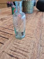 Antiek glazen flesje, Gebruikt, Blauw, Ophalen of Verzenden, Glas