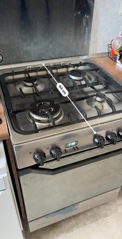 Gasfornuis met Oven, Witgoed en Apparatuur, Fornuizen, Gebruikt, Vrijstaand, Gas, 4 kookzones, 90 tot 95 cm, 45 tot 60 cm, Ophalen