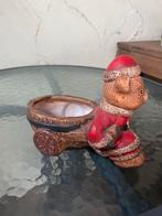 Kerst Beer met Karretje - Decoratie, Overige materialen, Gebruikt, Ophalen of Verzenden, Rood