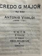Credo G Major Vivaldi bladmuziek, Muziek en Instrumenten, Bladmuziek, Ophalen of Verzenden, Artiest of Componist, Klassiek