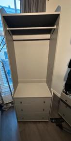 IKEA HAUGA kast kledingkast – grijs, Ophalen, 50 tot 100 cm, Zo goed als nieuw, Met lade(s)