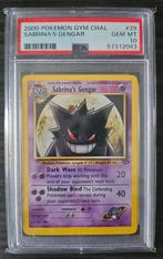Pokemon - Sabrina's Gengar 29 Gym Challenge PSA 10, Ophalen of Verzenden, Zo goed als nieuw, Losse kaart