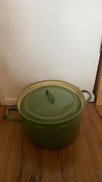 groene emaille pan, Ophalen, Zo goed als nieuw, Overige materialen, Kookpan of Snelkookpan