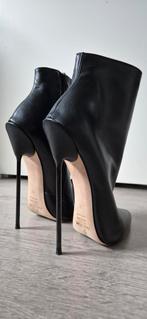 Enkellaarzen hoge hak maat 39, Kleding | Dames, Schoenen, Verzenden, Zo goed als nieuw, Zwart