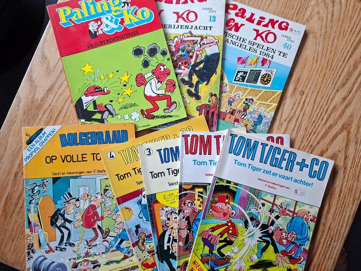 Paling & Co, Dolgedraaid Tom Tiger 8x Ibanez ook los te koop, Boeken, Stripboeken, Gelezen, Meerdere stripboeken, Ophalen of Verzenden