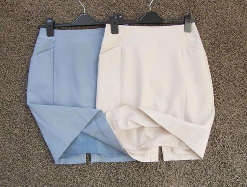 Lichtbeige kokerrok maat 36, Kleding | Dames, Rokken, Zo goed als nieuw, Maat 36 (S), Blauw, Ophalen of Verzenden