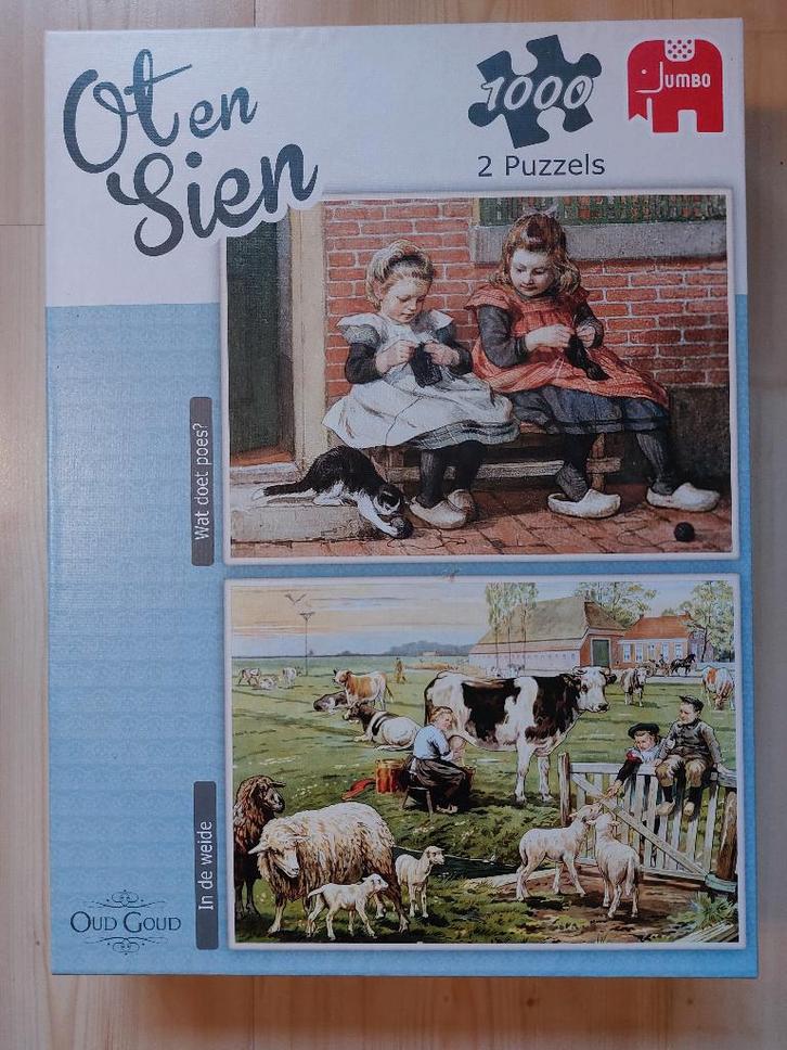Ot en Sien puzzel 2x1000 stukjes, Hobby en Vrije tijd, Denksport en Puzzels, Gebruikt, Legpuzzel, Minder dan 500 stukjes, Ophalen of Verzenden