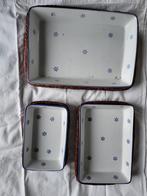 Nieuwe set van 3 keramische schalen met bloemmotief, Ophalen of Verzenden, Nieuw