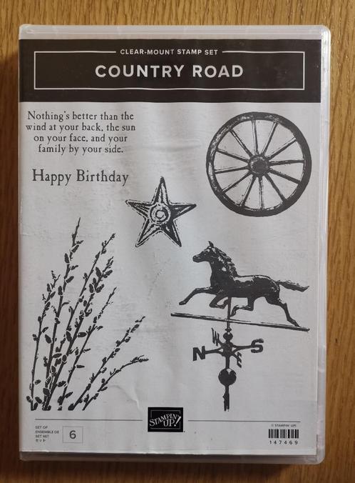 Stampin' Up! stempelset - Country Road, Hobby en Vrije tijd, Stempelen, Zo goed als nieuw, Ophalen of Verzenden