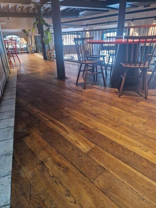 EIKEN VINTAGE VLOER legklare houten vloeren €25,-pm2!!, Huis en Inrichting, Stoffering | Vloerbedekking, Nieuw, Parket, 75 m² of meer
