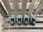 4 Wagner zwenk wielen, 10 cm hoog, Ophalen of Verzenden, Gebruikt