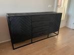 Dressoir mangohout Scandi industrieel visgraat - 165cm, Huis en Inrichting, Kasten | Dressoirs, Gebruikt, 150 tot 200 cm, Ophalen of Verzenden