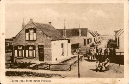 Tuimstraat Herkingen Flakkee uitg J. Kalle, Verzamelen, Ansichtkaarten | Nederland, Ongelopen, Zuid-Holland, Voor 1920, Verzenden