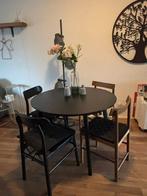 Eetkamerset met 4 stoelen, Ophalen, Zo goed als nieuw, 4 tot 6 stoelen