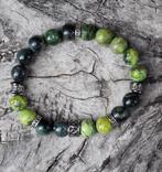 Nieuwe 10mm Herenarmband van groene Jaspis en Agaat., Overige materialen, Met edelsteen, Nieuw, Ophalen of Verzenden