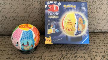 3D pokemon Puzzel nachtlamp 74 stukjes beschikbaar voor biedingen