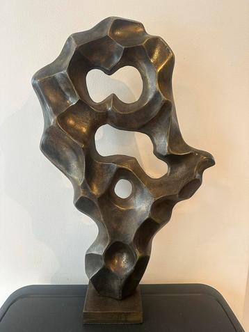 Abstract Sculptuur - 63cm Hoog - bronskleur beschikbaar voor biedingen
