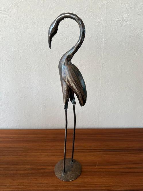 Hoog vogel beeld reiger/flamingo/kraanvogel decoratie design, Antiek en Kunst, Kunst | Designobjecten, Ophalen of Verzenden