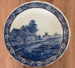 Vintage Delfts blauw wandbord, 39,5 cm, Ophalen of Verzenden