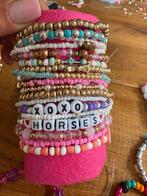 Handgemaakte Armbandjes by Fien, Sieraden, Tassen en Uiterlijk, Nieuw, Ophalen of Verzenden, Elastiek, Roze