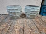 2 bloempotten, Tuin en Terras, Bloempotten, Ophalen, Rond, Aardewerk, Minder dan 40 cm