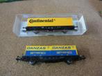 FLEISCHMANN   2 X  CONTAINERS WAGONS MET KORT KOPPELINGEN, Gelijkstroom, Verzenden, Fleischmann, Nieuw