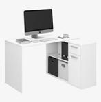 Modern Bureau met Opbergruimte - Wit, Ophalen, Zo goed als nieuw, Bureau