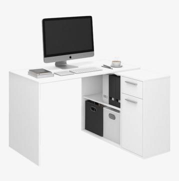 Modern Bureau met Opbergruimte - Wit beschikbaar voor biedingen