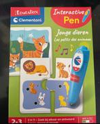 Clementoni Interactieve Pen Jonge Dieren 2-3j, Ophalen of Verzenden, Zo goed als nieuw, Taal en Lezen, Met geluid