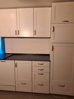 Hoekkeuken L vormig met vaatwasser, koelkast en afzuigkap, Huis en Inrichting, Keuken | Complete keukens, Ophalen, Gebruikt, Wit