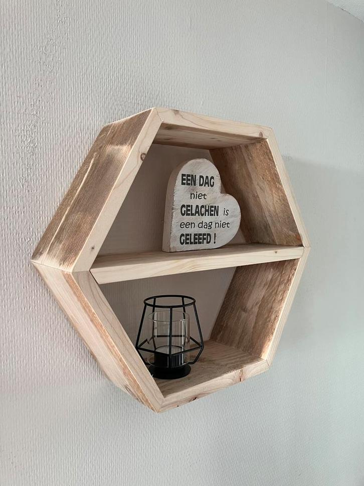Hexagon Wandplank met legplank NIEUW, Huis en Inrichting, Woonaccessoires | Wandplanken en Boekenplanken, Nieuw, Ophalen
