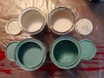 Verf gebroken wit + vintage blue +/- 2,2 L totaal, Ophalen, Overige typen