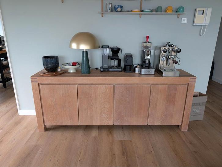 Massief Goossens CLEAR Dressoir / Kast (210 x 80 x 45 cm), Huis en Inrichting, Kasten | Dressoirs, Gebruikt, 150 tot 200 cm, 25 tot 50 cm