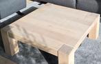 Eikenhouten salontafel 100x100x40 robuust massief eikenhout, Ophalen, Gebruikt, 50 tot 100 cm, Minder dan 50 cm