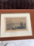 Oude Prent Rotterdam Gezicht Oude-Hoofd, Antiek en Kunst, Ophalen