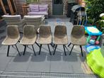 5 eetkamer stoelen olijf groen, Ophalen, Zo goed als nieuw, Overige kleuren