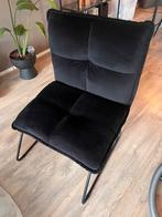 Zwarte velvet fauteuils, Huis en Inrichting, Fauteuils, Minder dan 75 cm, Zo goed als nieuw, 50 tot 75 cm, Ophalen